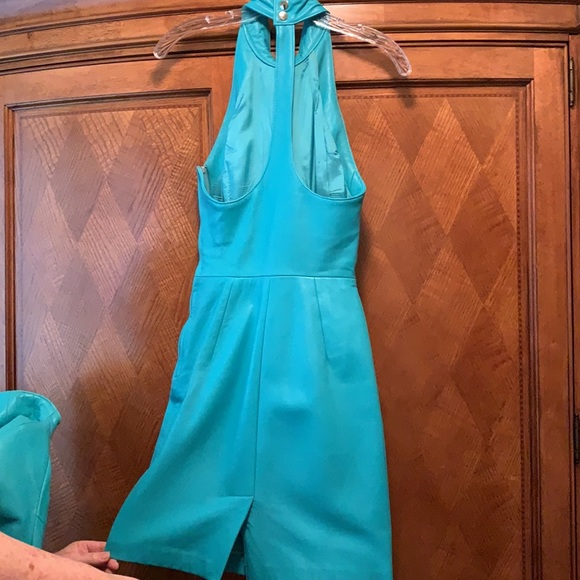 North Beach Leather  Buttery soft turquoise leather vintage dress and jacket - Picture 3 of 7